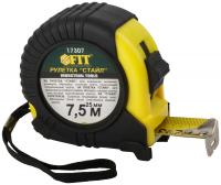 Рулетка Профи, прорезиненный корпус "Стайл" 7,5 м x 25 мм