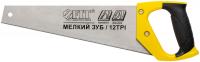 Ножовка по ламинату, мелкий каленый зуб 12 ТPI (шаг 2 мм), заточка, пласт.прорезиненная ручка 350 мм