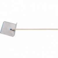 Лопата для уборки снега тротуарная, алюминиевая, 400 х 400 х 1420, деревянный черенок, Россия, Сибртех