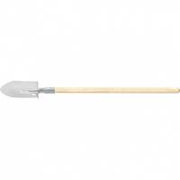 Лопата штыковая, нержавеющая сталь, 215 х 265 х 1450 мм, деревянный черенок, Россия, Сибртех