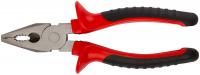 Плоскогубцы комбинированные "Оптима", двухцветные обрезиненные ручки, полированная сталь 180 мм
