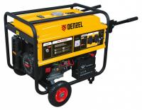 Генератор бензиновый GE 4500Е, 4.5 кВт, 220 В/50 Гц, 25 л, электростартер Denzel