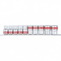 Набор торцевых головок, 1/2, двенадцатигранные, CrV, 10 шт, 10-24 мм Matrix