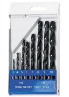 Набор сверл по металлу, 3-10 мм, (через 1 мм), HSS, 8 шт, цилиндрический хвостовик Sparta