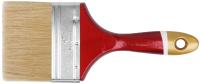 Кисть флейцевая "Классик", натуральная светлая щетина, деревянная ручка  4" (100 мм)