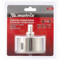 Сверло алмазное по керамограниту, 75 х 67 мм, трехгранный хвостовик Matrix