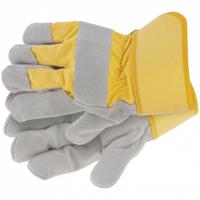 Перчатки спилковые комбинированные, усиленные, размер XL, Сибртех