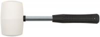 Киянка резиновая белая, металлическая ручка 65 мм ( 680 гр )