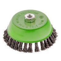 Щетка для УШМ, 150 мм, М14, "чашка", крученая проволока 0.5 мм Сибртех