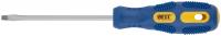 Отвертка "Гранд", сталь S2, шестигранное жало, прорезиненная сине-желтая ручка, Профи  3х75 мм SL