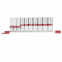 Набор удлиненных торцевых головок 3/8, шестигранные, CrV, 10 шт, 8-19 мм Matrix