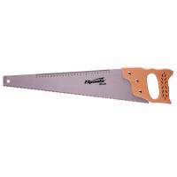 Ножовка по дереву, 500 мм, 7-8 TPI, каленый зуб, линейка, деревянная рукоятка Sparta