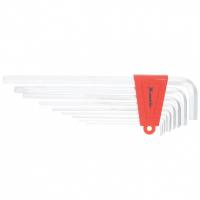 Набор ключей имбусовых HEX, 1.5-10 мм, CrV, 9 шт, экстра-длинные, сатин Matrix