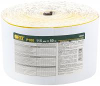 Рулон шлифовальный на бумажной основе, алюминий-оксидный абразивный слой 115 мм х 50 м, Р 100