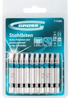 Набор бит SL6 х 50, сталь S2, 10 шт. Gross