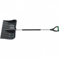 Лопата для уборки снега пластиковая, 540 х 375 х 1520 мм, стальной черенок,стальная планка, Palisad