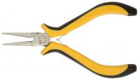 Круглогубцы "мини" Профи, никелированное покрытие, черно-желтые мягкие ручки 125 мм