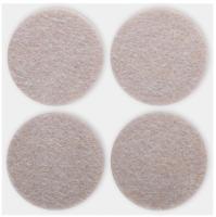 Подкладки для мебели самоклеющиеся круглые 34 мм, 4 шт., войлок