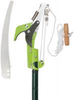 Сучкорез штанговый, лезвие 30 мм + пила 330 мм с телескопической стальной ручкой 1200-2400 мм Сучкорез штанговый, лезвие 30 мм + пила 330 мм с телескопической стальной ручкой 1200-2400 мм