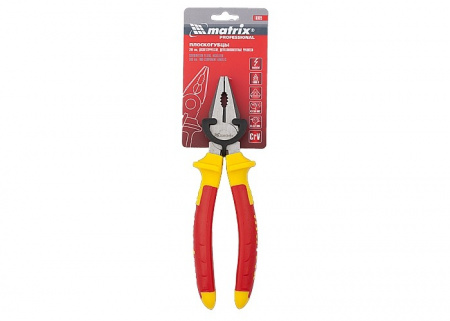 Плоскогубцы комбинированные Insulated, 200 мм, двухкомпонентные рукоятки Matrix Professional