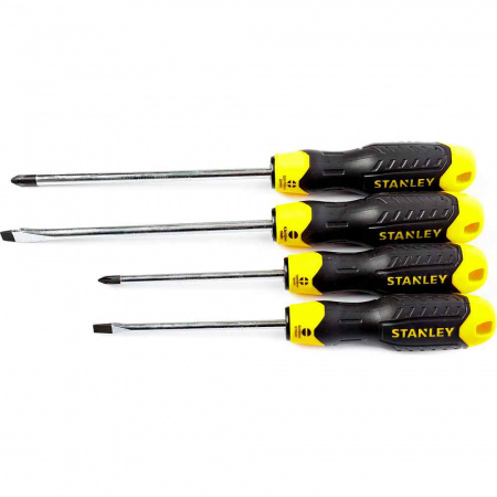 Набор отверток Stanley 4шт "Cushiongrip" (5х100; pl6,5х200; ph1x75, ph2x150) 0-65-013