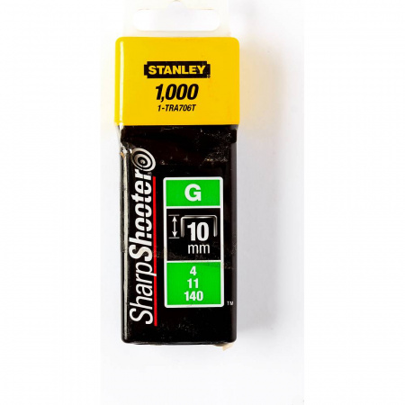 Скобы для степлера Stanley тип "g" 10мм х 1000шт 1-tra706t